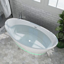 Empava 59" LED Freestanding Soaking Bathtub, EMPV-59FT1518LED