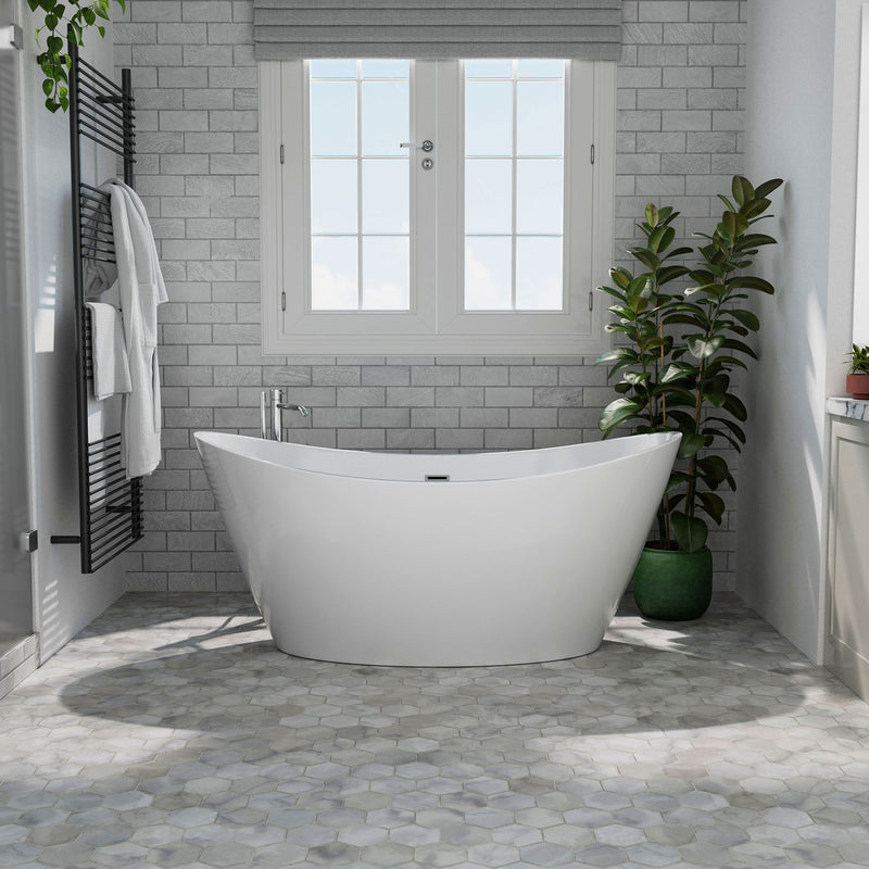 Empava 59" Freestanding Soaking Bathtub, EMPV-59FT1518