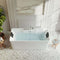 Empava 59" Whirlpool Freestanding Acrylic Massage Bathtub, EMPV-59AIS15