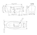 Empava 59" Freestanding Soaking Bathtub, EMPV-59FT1518