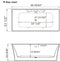 Empava 67"  Freestanding Rectangle Whirlpool Bathtub, EMPV-67AIS16