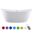 Empava 67" LED Freestanding Soaking Bathtub, EMPV-67FT1518LED