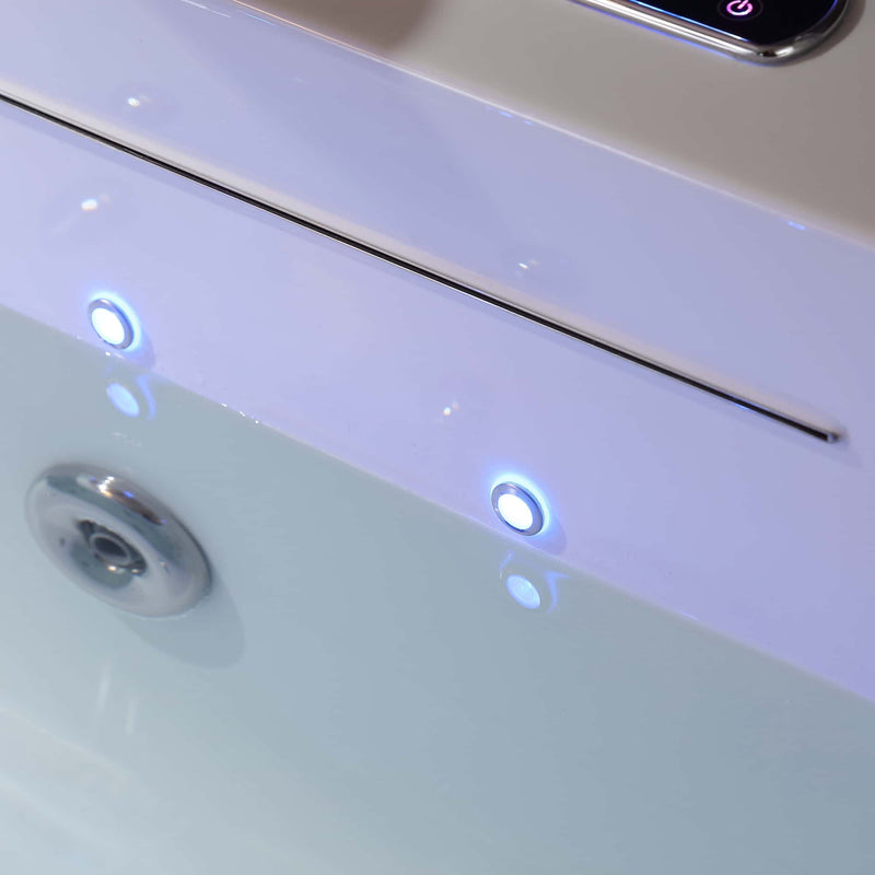 Empava 67" Whirlpool Rectangular Massage LED Bathtub, EMPV-67JT351LED