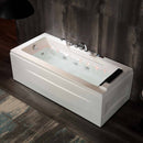 Empava 67" Whirlpool Rectangular Massage LED Bathtub, EMPV-67JT351LED