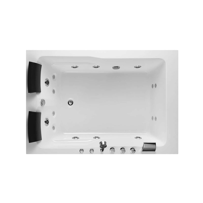 Empava 71" Acrylic Alcove Whirlpool Massage Bathtub, EMPV-71JT667B