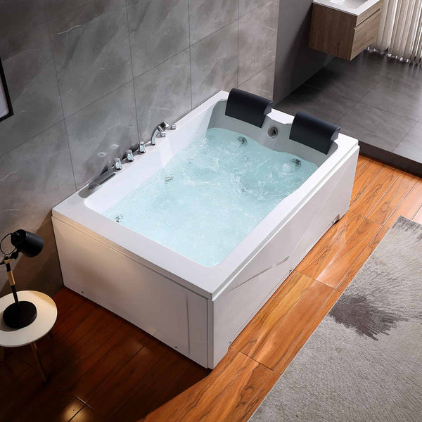 Empava 71" Acrylic Alcove Whirlpool Massage Bathtub, EMPV-71JT667B